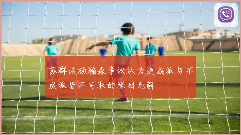 苏群谈杨瀚森争议认为速成派与不成派皆不可取的深刻见解